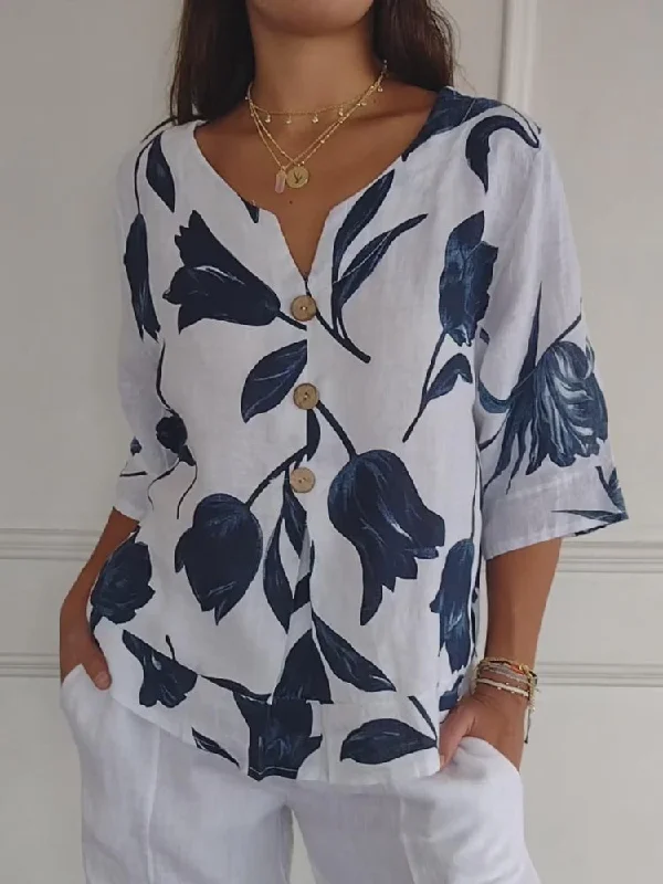 JOSEFIN | COMFORTABLE & STYLISH LINEN SHIRT Monochromatic Office Style