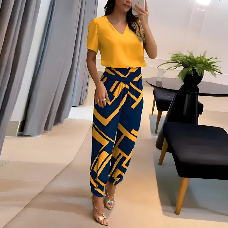 ALEXIA | STYLISH BLOUSE & TROUSER SET Elegant Women's 