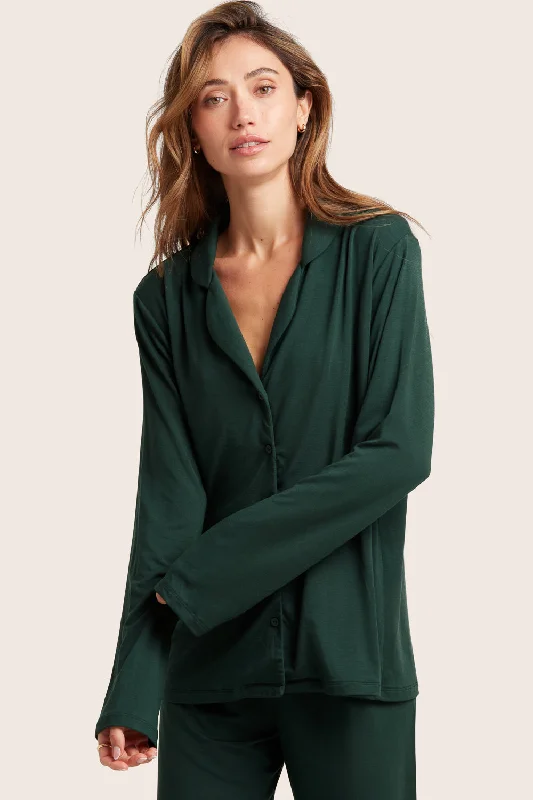 SLEEP JERSEY SLEEP BUTTON DOWN - ABYSS Refined Women's Hand - crafted