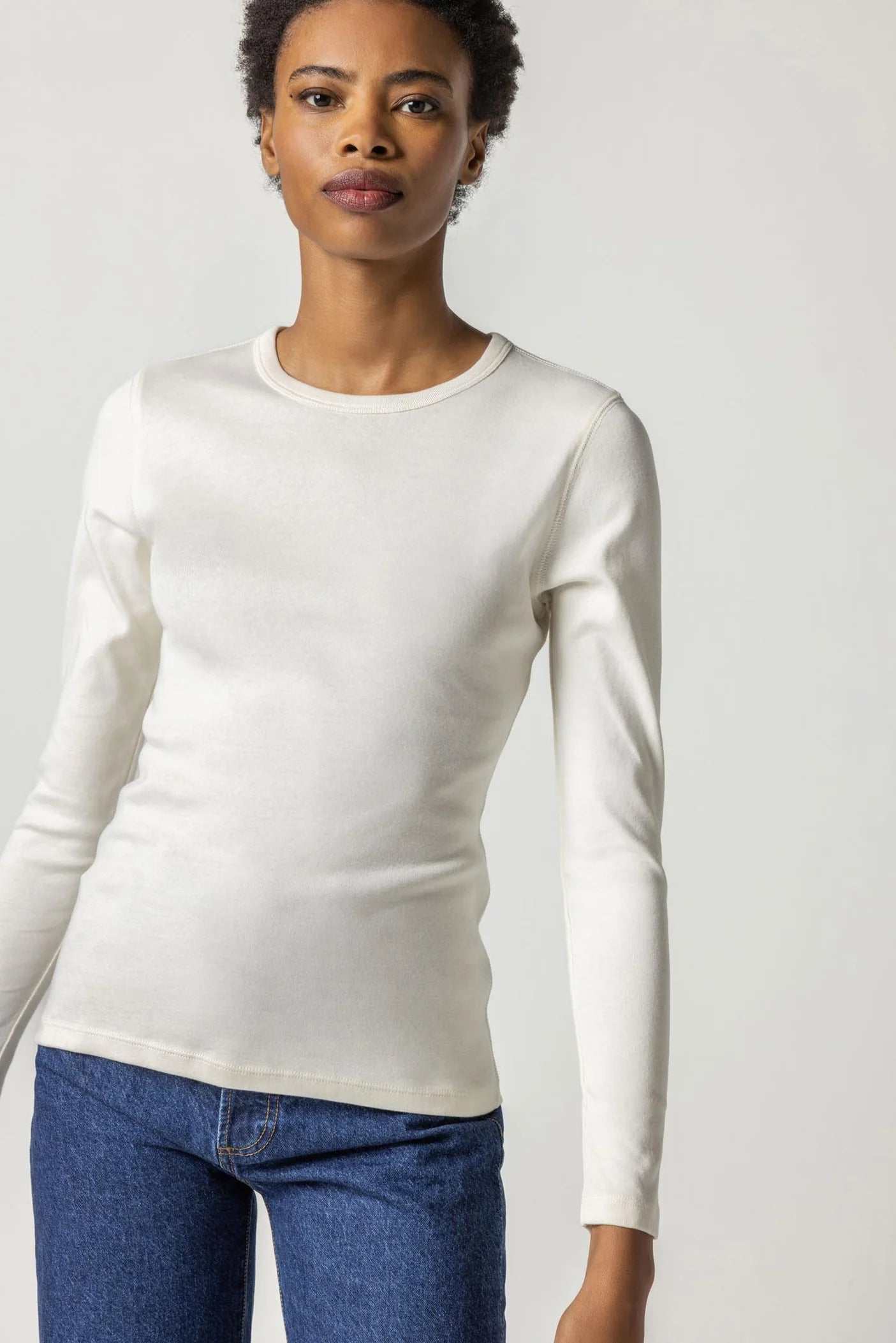 Long Sleeve Crew Neck in Rope Earthy Women's 