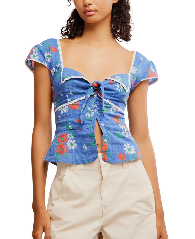Call Me Baby Blouse Artistic Women's Hand - painted
