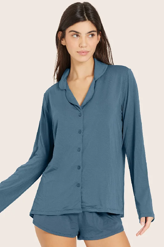 SLEEP JERSEY SLEEP BUTTON DOWN - JAY Classic Women's Pin - striped