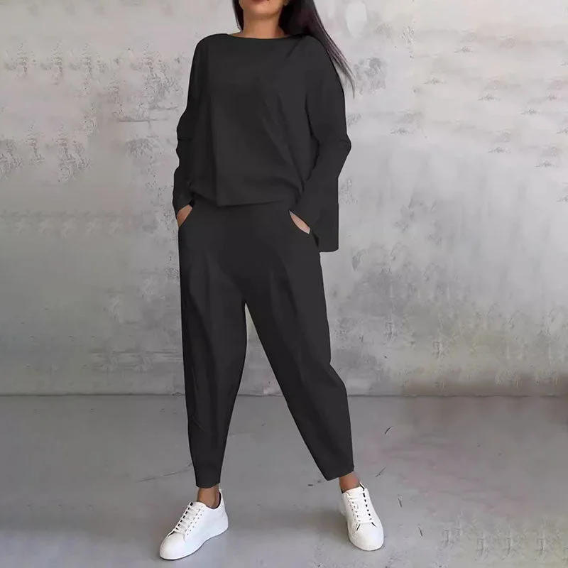 JOLENE™ | LONG SLEEVE AND PANTS 2-PIECE SET Refined Women's Hand - crafted