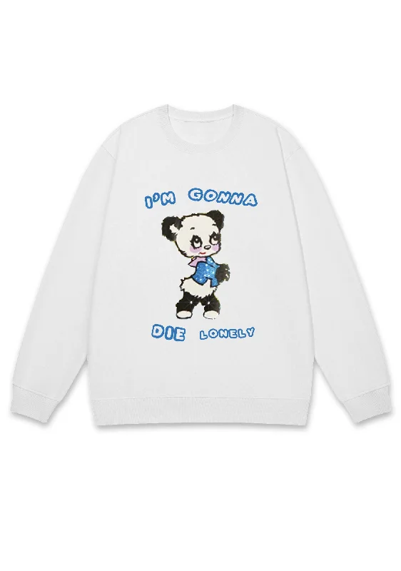 I'm Gonna Die Lonely Y2K Sweatshirt Monochromatic All - in - one