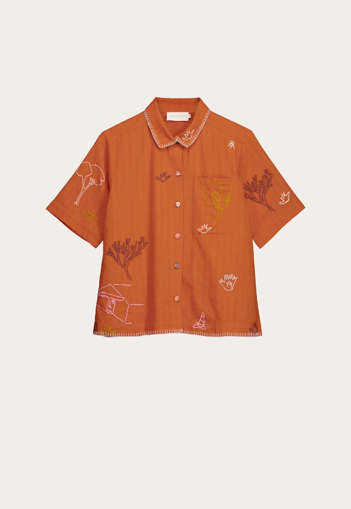 Nancybird Summer Shirt in Embroidery French