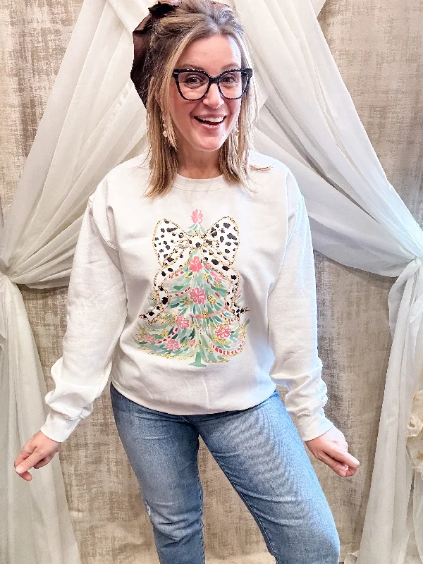 Bow Tree Sweatshirt Sophisticated Women's 