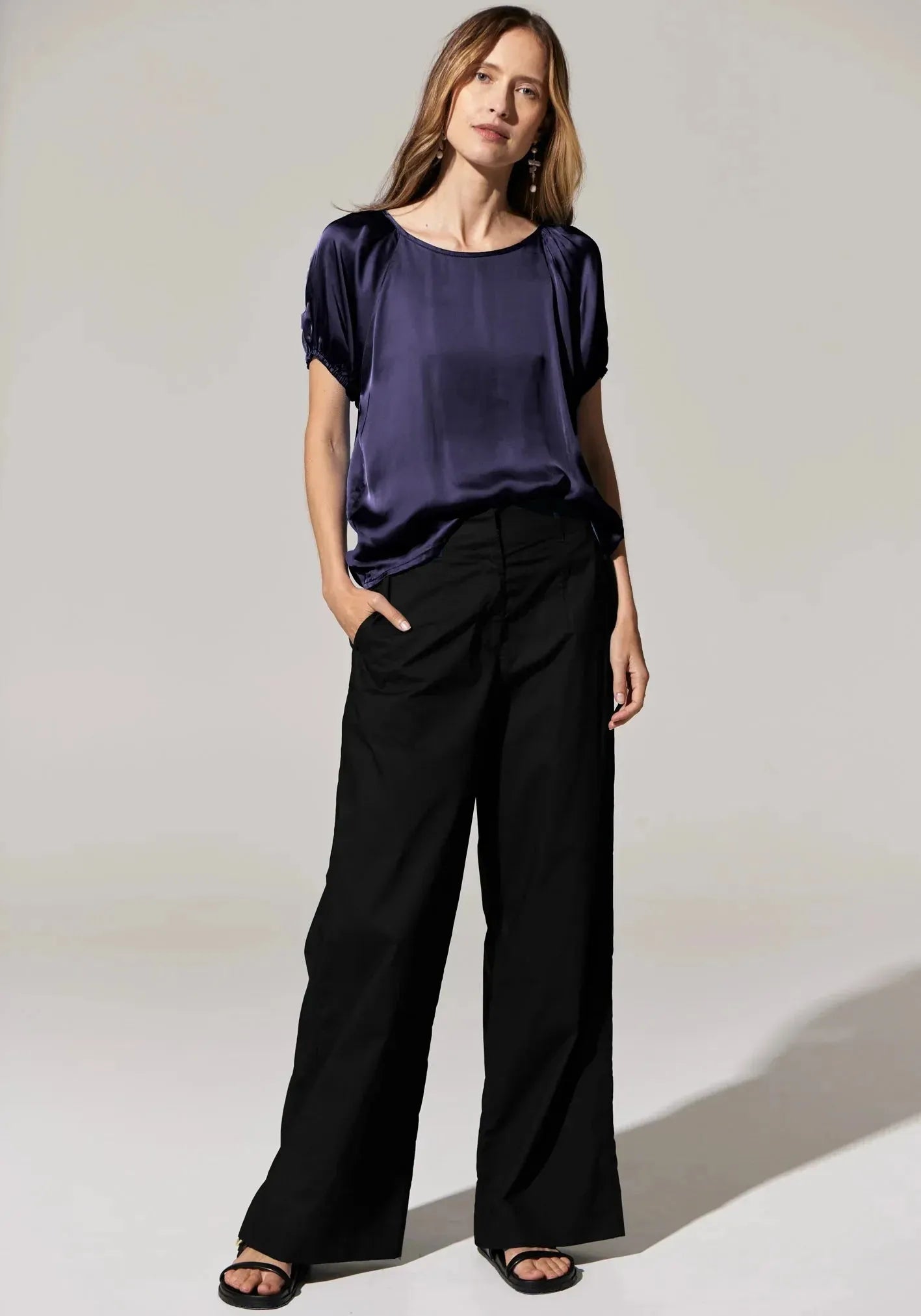 POL Estel Top in Ink Confident Women's High - fashion