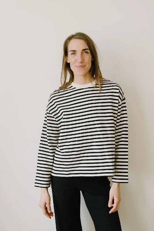 sweatshirt - frankaa maarlen - undyed / black stripe Compression