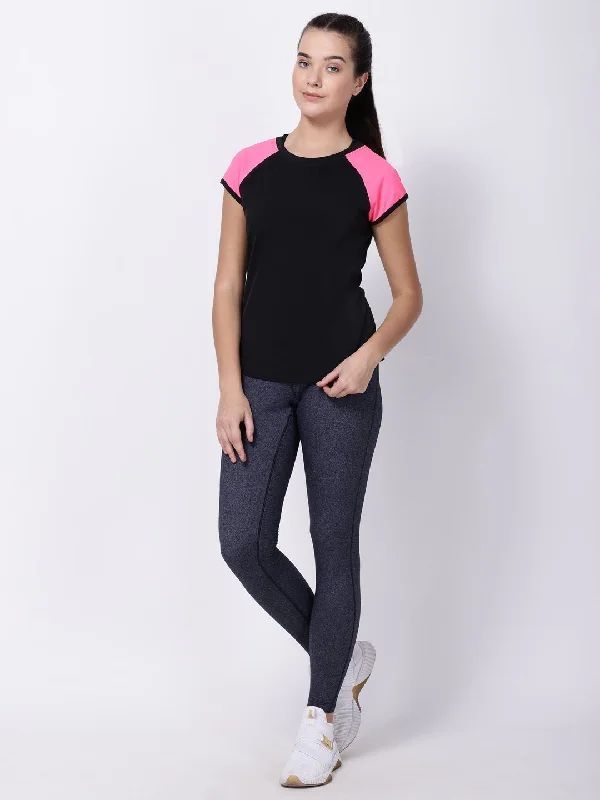 Black-Neopink Feel Free Tee Rugged Women's Outdoor 