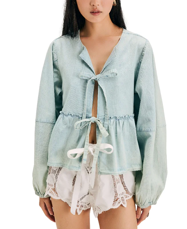 Denim Brunch Babe Blouse Practical Women's Multi - 