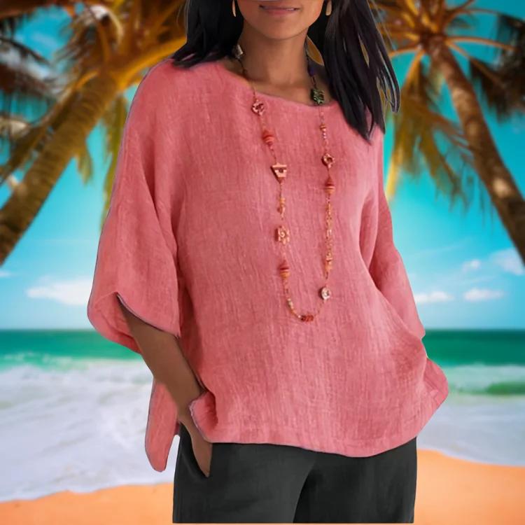 AUDREY | SUMMER LINEN TOP Stylish Women's Tropical 