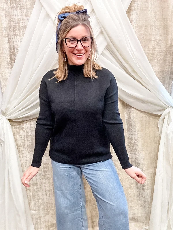 Black Sweater Laid - back Women's Vibe