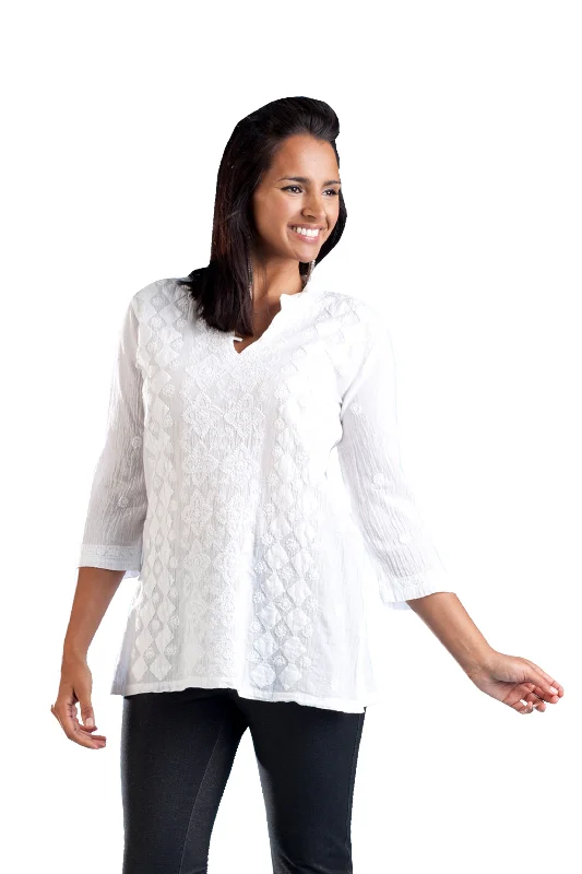La Cera Hand-Appliqued Tunic Athletic Women's High - 