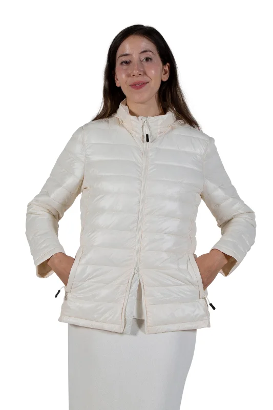 La Cera Quilted Nylon Puffer Jacket Athletic Women's 