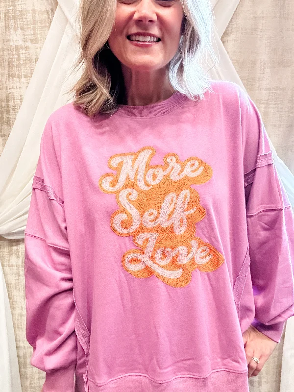 Self Love Sweatshirt Cool Women's Distressed