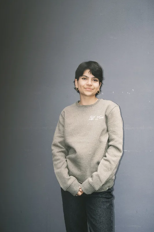 unisex sweatshirt - hüt hani nöd so lust - khaki heather Modern Women's Tech