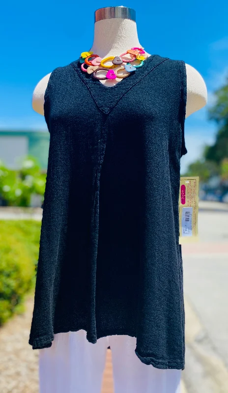 Biddy- Tunic Tank with Fun Pleating Detail Refined Women's Hand - crafted