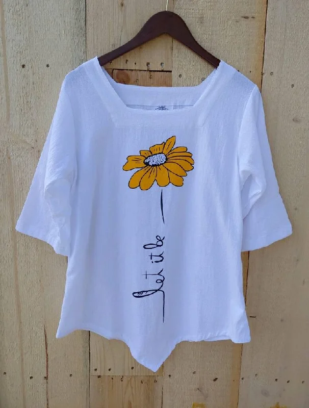 Let It Be - Preshrunk Cotton Gauze Top Practical Women's Multi - 