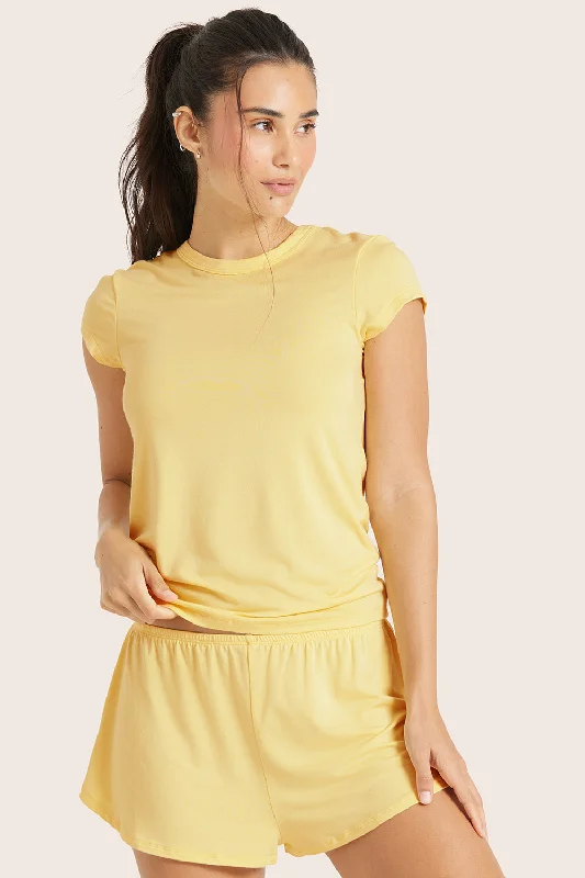 SLEEP JERSEY GIRLFRIEND TEE - DANDELION Sleek Women's Metallic