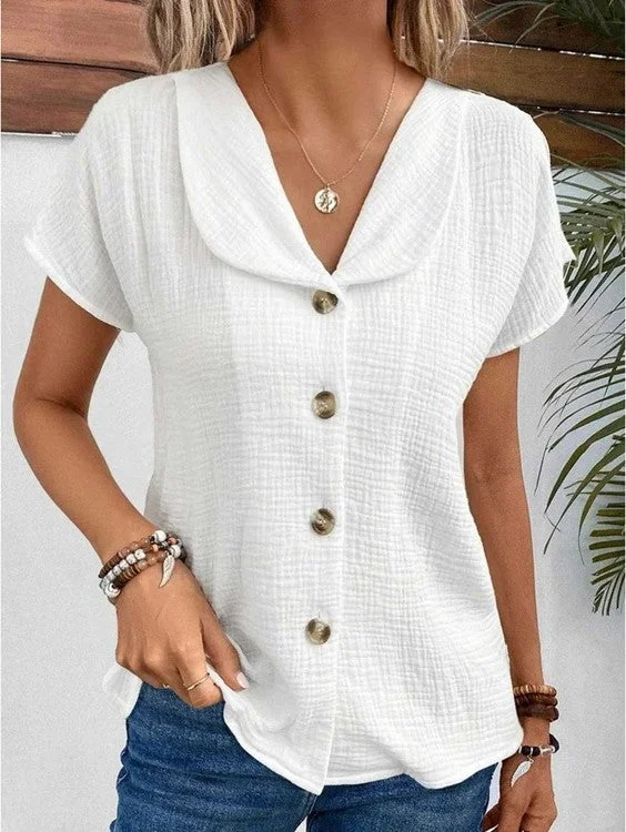 IMELDA™ | STYLISH TOP WITH BUTTONS Relaxed Women's Beachy