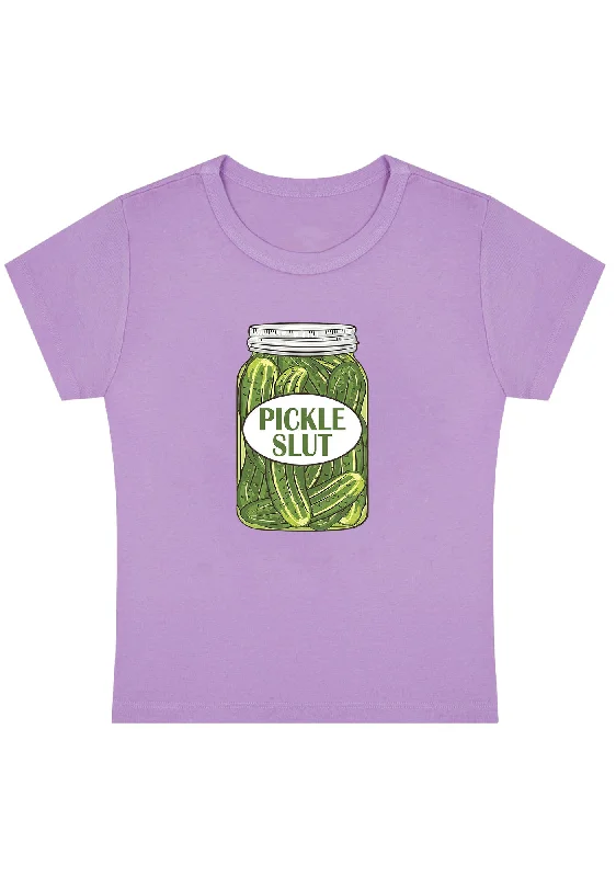 Pickle Slxt Y2K Baby Tee Sophisticated Women's Tailored