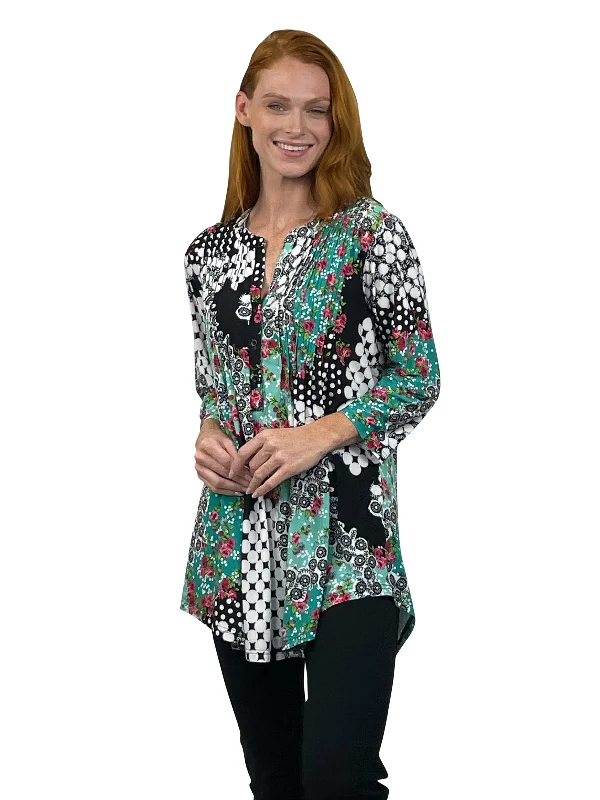 La Cera Pleat Front Tunic Relaxed Women's 