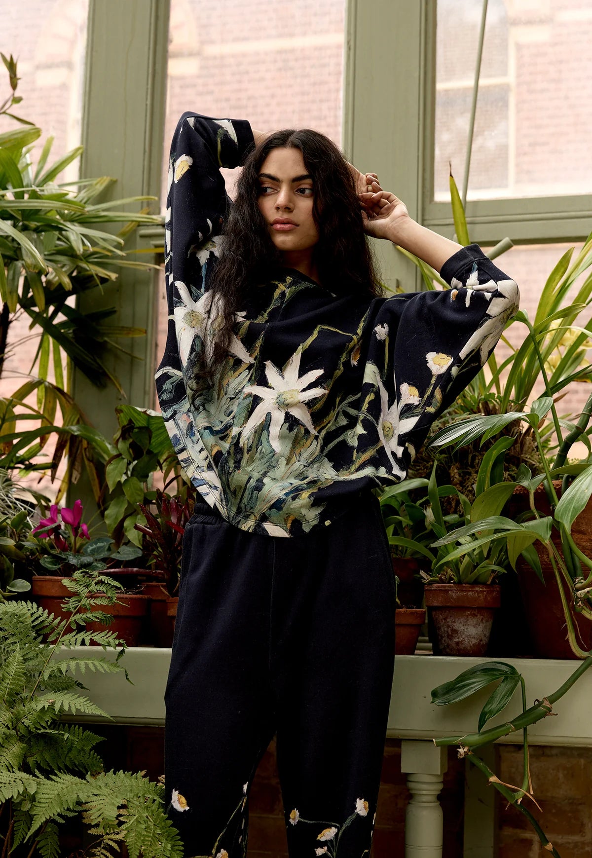 Nancybird Dahlia Batwing Sweat in Still Life Trendy Women's Oversized