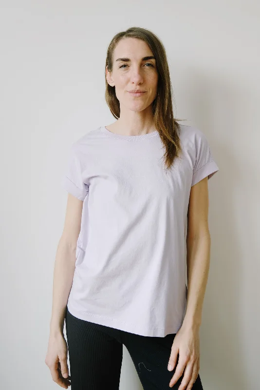 t-shirt - idaara - light lavender Sharp Women's Italian